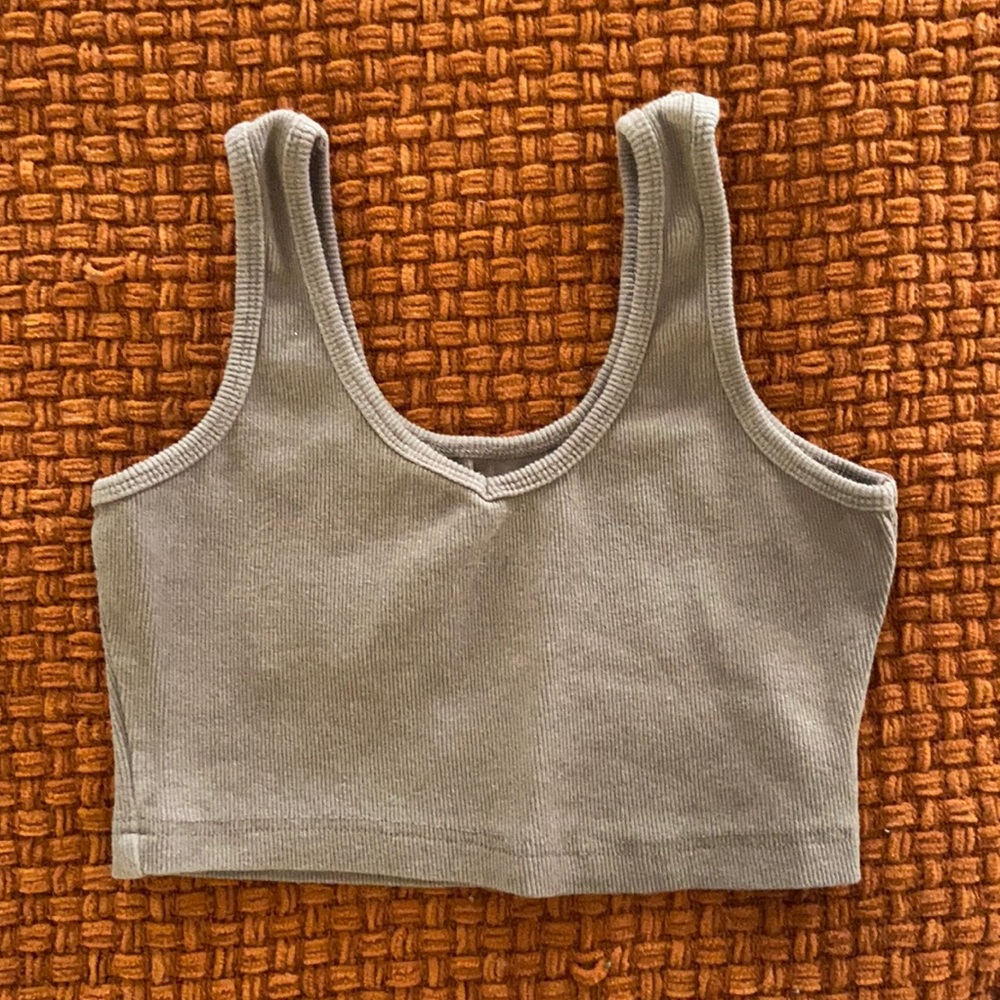 Brown cropped tank-top from Shein size small